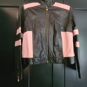 St. John Sport Moto Leather Jacket
